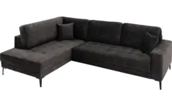 Goossens hoekbank coco zwart stof - 8230181-01