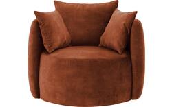 Goossens fauteuil terra bruin stof - 8230259-02