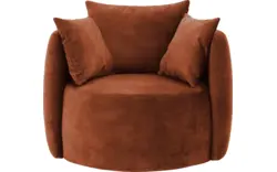 Goossens fauteuil terra bruin stof - 8230259-01
