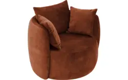 Goossens fauteuil terra bruin stof - 8230259-01