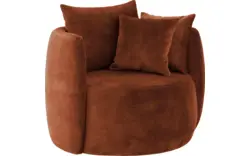 Goossens fauteuil terra bruin stof - 8230259-01