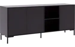 Goossens basic dressoir madrid zwart melamine - 8230286-09
