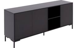 Goossens basic dressoir madrid zwart melamine - 8230286-09