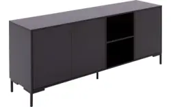 Goossens basic dressoir madrid zwart melamine - 8230286-09
