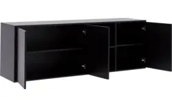 Goossens basic dressoir madrid zwart melamine - 8230286-09