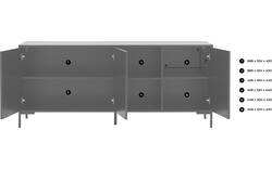Goossens basic dressoir madrid zwart melamine - 8230286-09