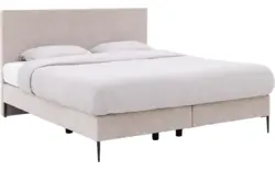 Goossens boxspring ease one incl matras grijs stof - 8230292-01