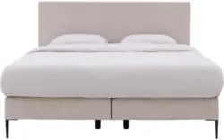 Goossens boxspring ease one incl matras grijs stof - 8230292-01
