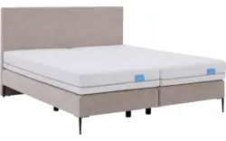Goossens boxspring ease one incl matras grijs stof - 8230292-01