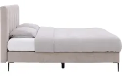 Goossens boxspring ease solid incl matras grijs stof - 8230293-01