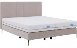 Goossens boxspring ease solid incl matras grijs stof - 8230293-01