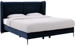 Goossens boxspring ease classic incl matras blauw stof - 8230498-01