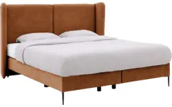 Goossens boxspring ease classic incl matras bruin stof - 8230501-01
