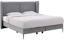 Goossens boxspring ease classic incl matras grijs stof - 8230502-01