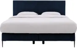 Goossens boxspring ease one incl matras blauw stof - 8230503-01