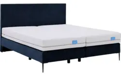 Goossens boxspring ease one incl matras blauw stof - 8230503-01