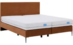 Goossens boxspring ease one incl matras bruin stof - 8230506-01