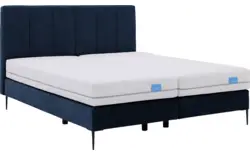 Goossens boxspring ease solid incl matras blauw stof - 8230508-01
