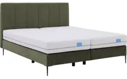 Goossens boxspring ease solid incl matras groen stof - 8230509-01
