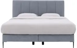 Goossens boxspring ease solid incl matras grijs stof - 8230510-01