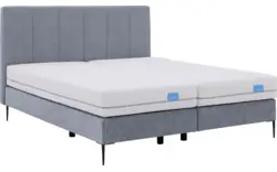 Goossens boxspring ease solid incl matras grijs stof - 8230510-01