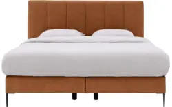 Goossens boxspring ease solid incl matras bruin stof - 8230511-01
