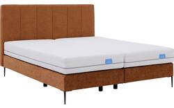 Goossens boxspring ease solid incl matras bruin stof - 8230511-01