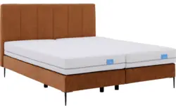 Goossens boxspring ease solid incl matras bruin stof - 8230511-01