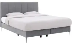 Goossens boxspring ease solid incl matras grijs stof - 8230512-01