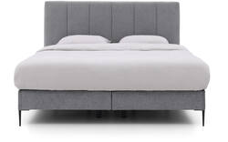Goossens boxspring ease solid incl matras grijs stof - 8230512-01