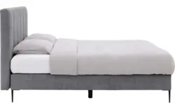 Goossens boxspring ease solid incl matras grijs stof - 8230512-01