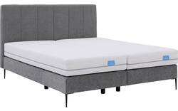 Goossens boxspring ease solid incl matras grijs stof - 8230512-01