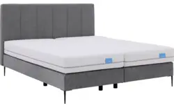 Goossens boxspring ease solid incl matras grijs stof - 8230512-01