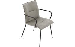 Goossens eetkamerstoel milan grijs micro leer - 8231014-01