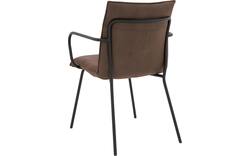 Goossens eetkamerstoel milan bruin micro leer - 8231016-01