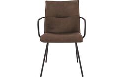 Goossens eetkamerstoel milan bruin micro leer - 8231016-01