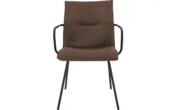 Goossens eetkamerstoel milan bruin micro leer - 8231016-01