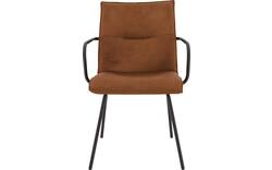 Goossens eetkamerstoel milan bruin micro leer - 8231018-01