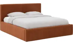 Goossens bedframe carte oranje stof - 8231026-goossens-carte-bedframe-microvezel-08