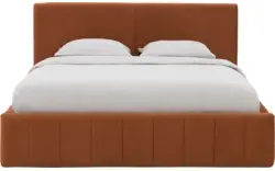 Goossens bedframe carte oranje stof - 8231026-goossens-carte-bedframe-microvezel-08