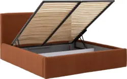 Goossens bedframe carte oranje stof - 8231026-goossens-carte-bedframe-microvezel-08