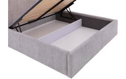 Goossens bedframe mysen storage grijs stof - 8231156-02