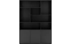 Goossens basic buffetkast madrid zwart melamine - 8231201-03