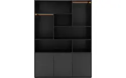 Goossens basic buffetkast madrid zwart melamine - 8231201-03