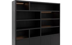 Goossens buffetkast barcelona zwart eiken - 8231282-03