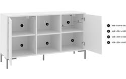 Goossens basic dressoir madrid grijs melamine - 8231293-goossens-basic-madrid-dressoir-melamine-01