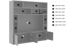 Goossens tv meubel barcelona zwart eiken - 8231367-05