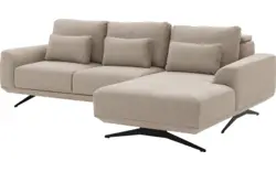 Goossens excellent loungebank princess beige stof - 8231518-gespiegeld-01