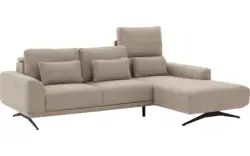 Goossens excellent loungebank princess beige stof - 8231518-gespiegeld-01