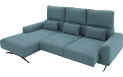 Goossens excellent loungebank princess blauw stof - 8231522-01